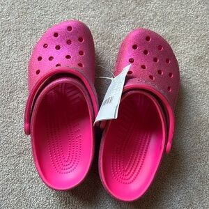 Women’s Pink glitter Crocs
